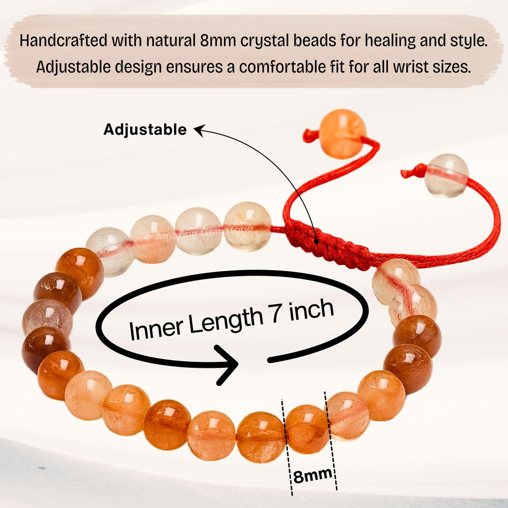 Certificate included for Amazing Gemstone Carnelian Bracelet authenticity.