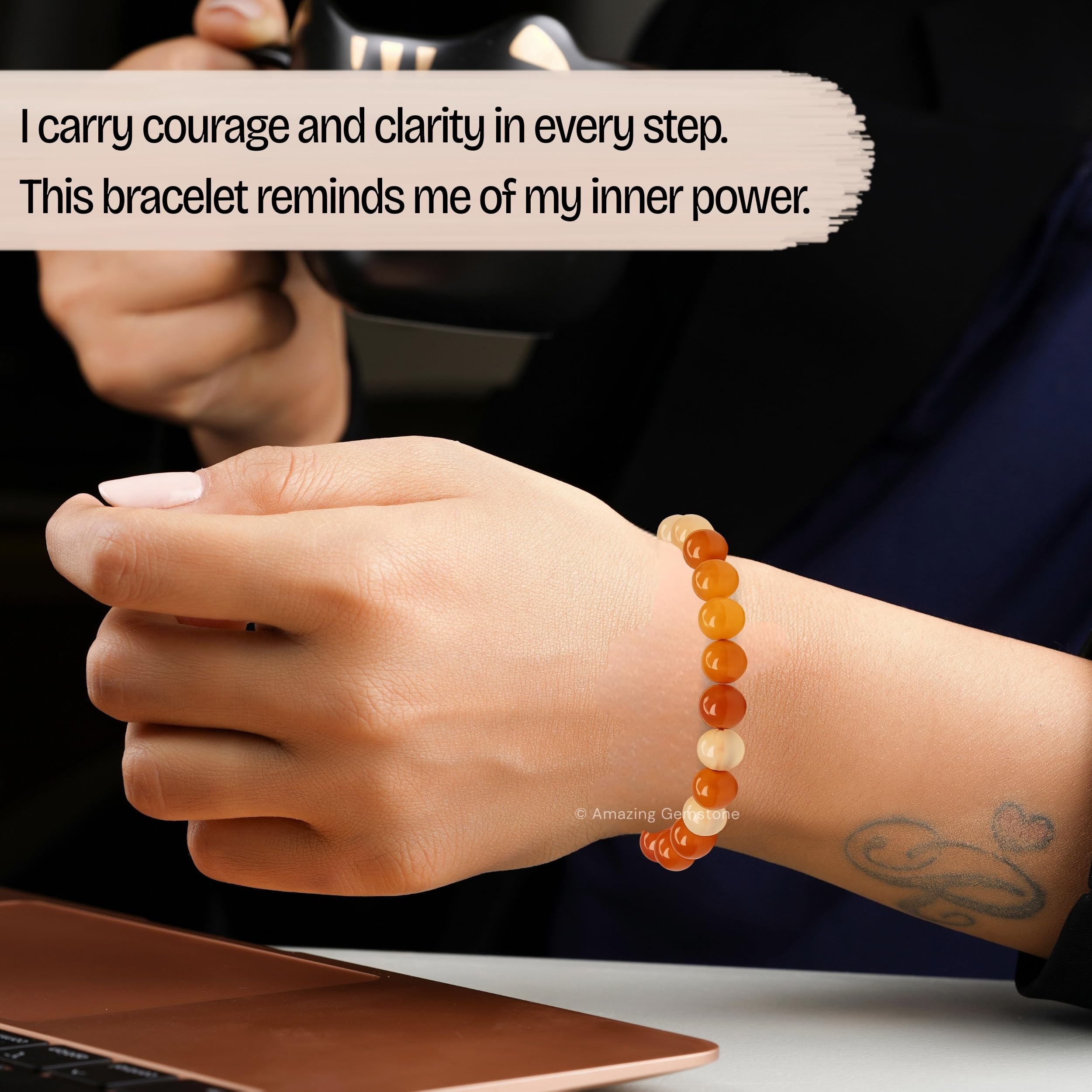 Gift-ready Amazing Gemstone Carnelian Bracelet, ready for gifting.