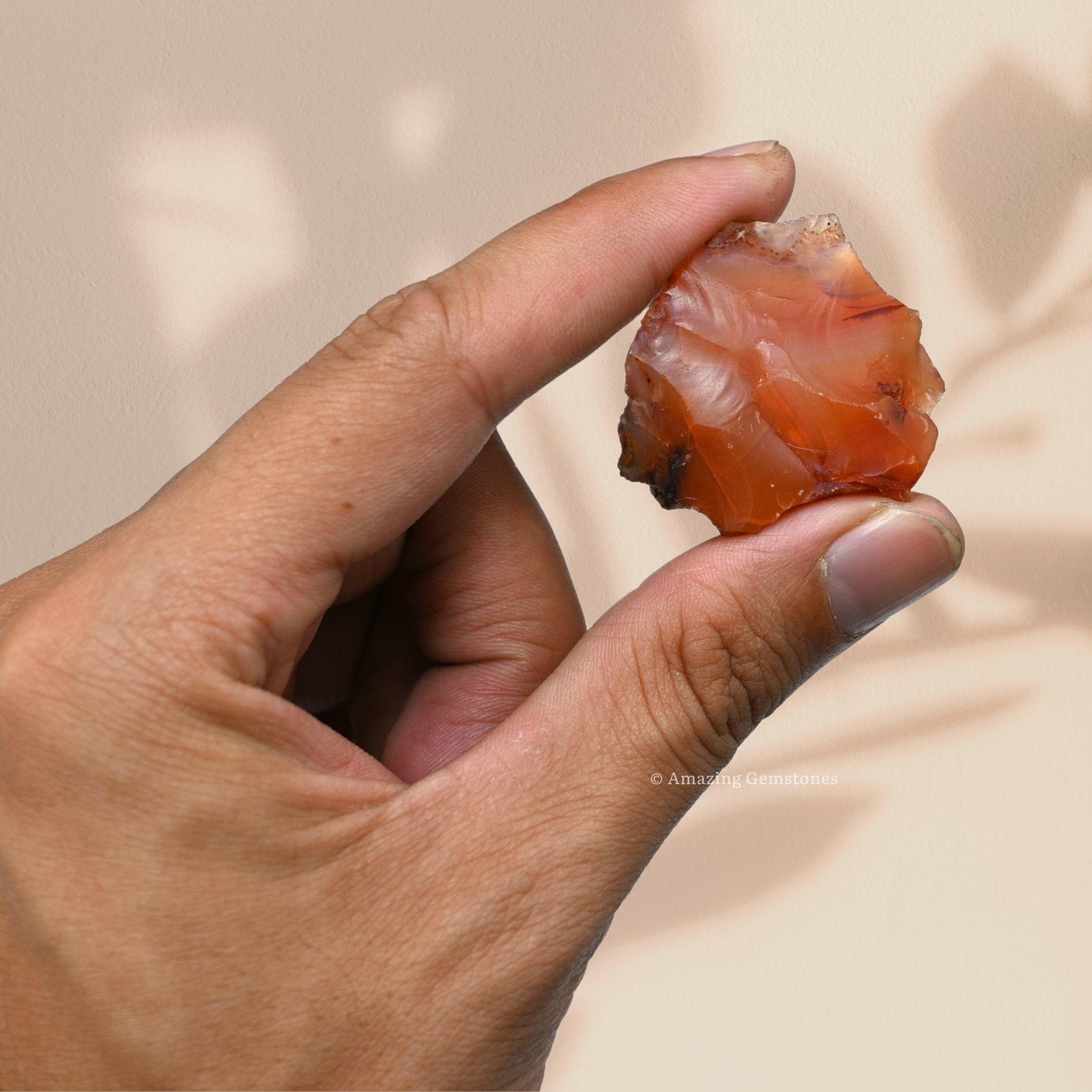 Amazing Gemstone Carnelian chakra-balancing stone supports mindful focus during meditation