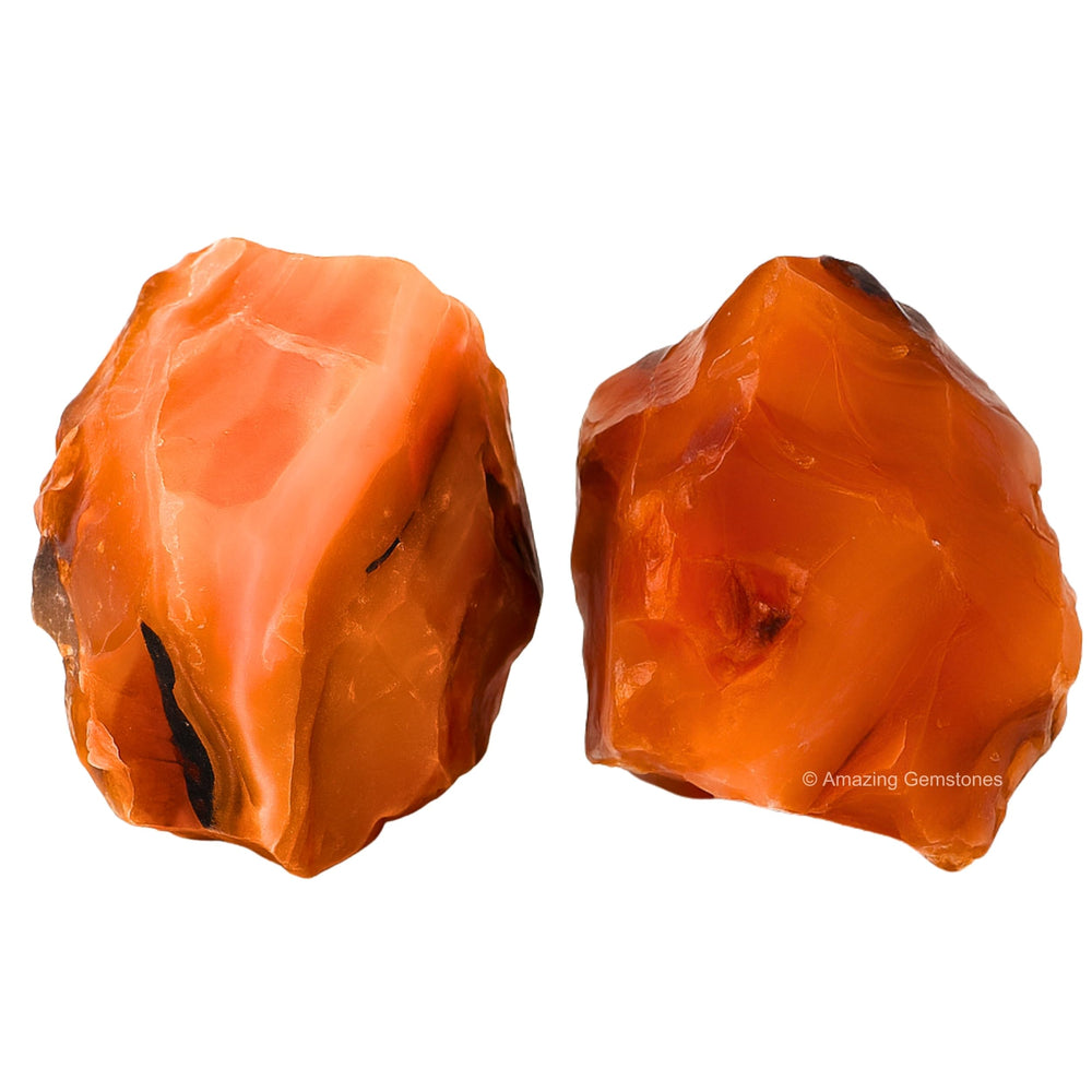 Amazing Gemstone Carnelian stone in velvet bag presents gift-ready presentation