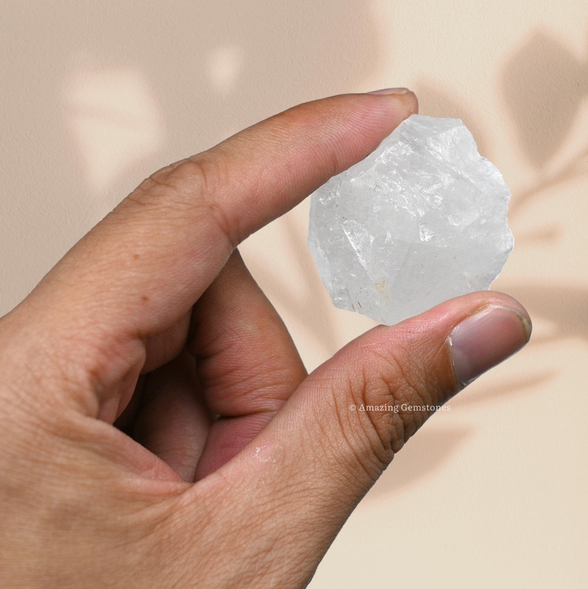 Amazing Gemstone Clear Quartz raw crystal with certificate of authenticity.