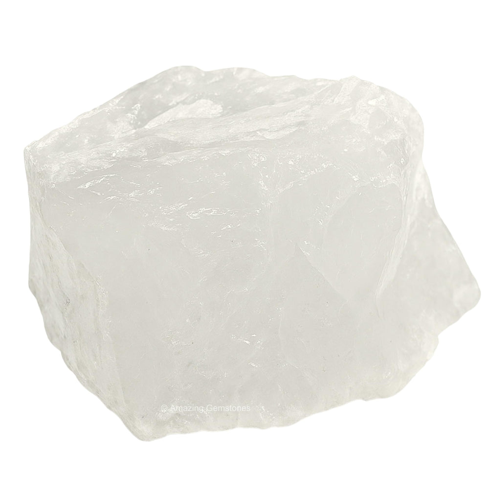Amazing Gemstone Clear Quartz raw crystal close-up for meditation focus.