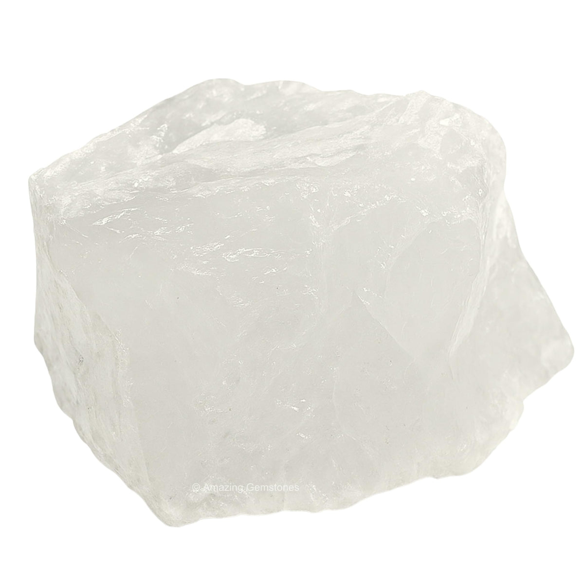 Amazing Gemstone Clear Quartz raw crystal close-up for meditation focus.