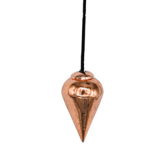 Amazing Gemstone copper dome pendulum in hand for divination and yes/no guidance.