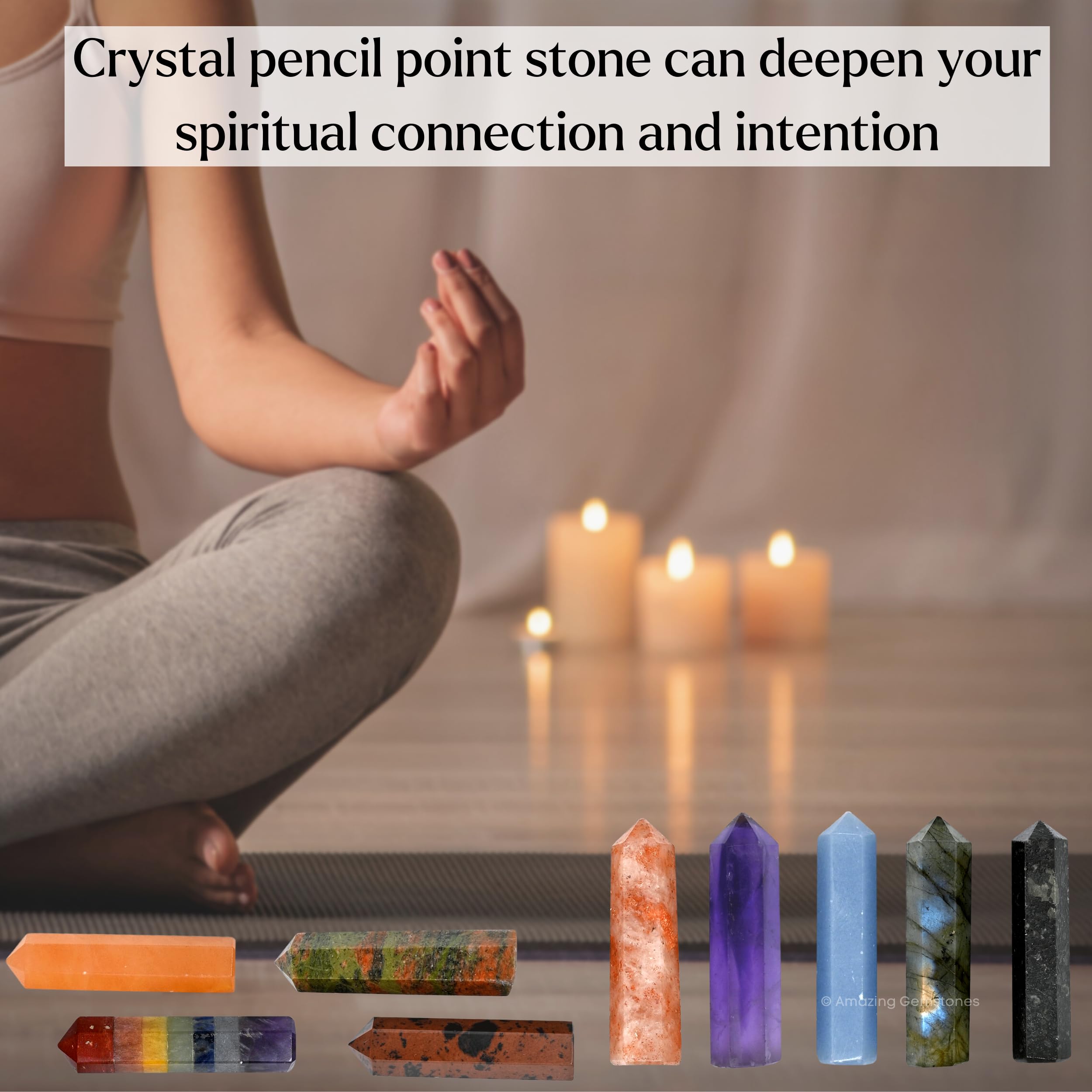 Amazing Gemstone Crystal Points handcrafted natural stones for chakra balancing rituals.