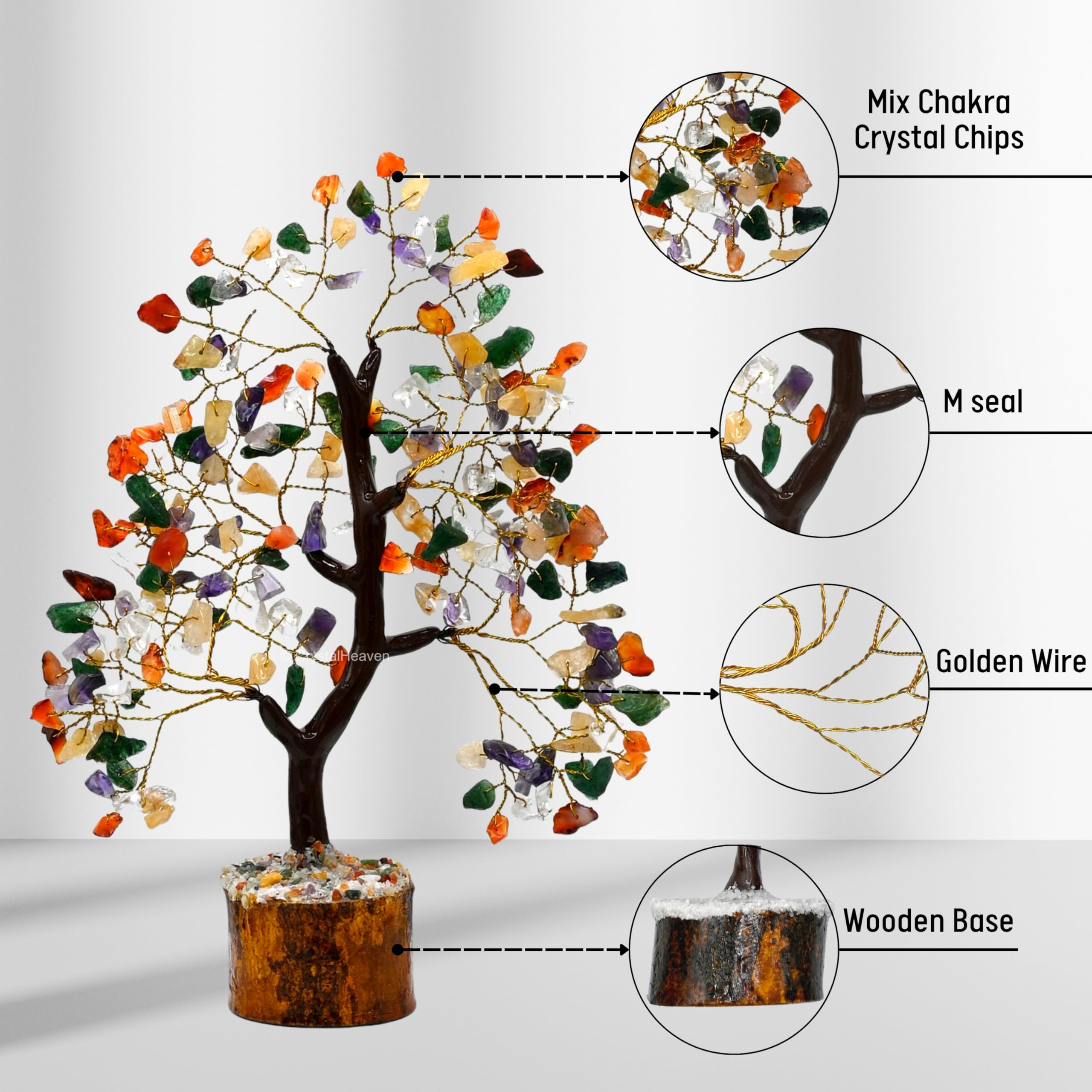 Amazing Gemstone Crystal Tree bedroom decor creates serene ambiance.