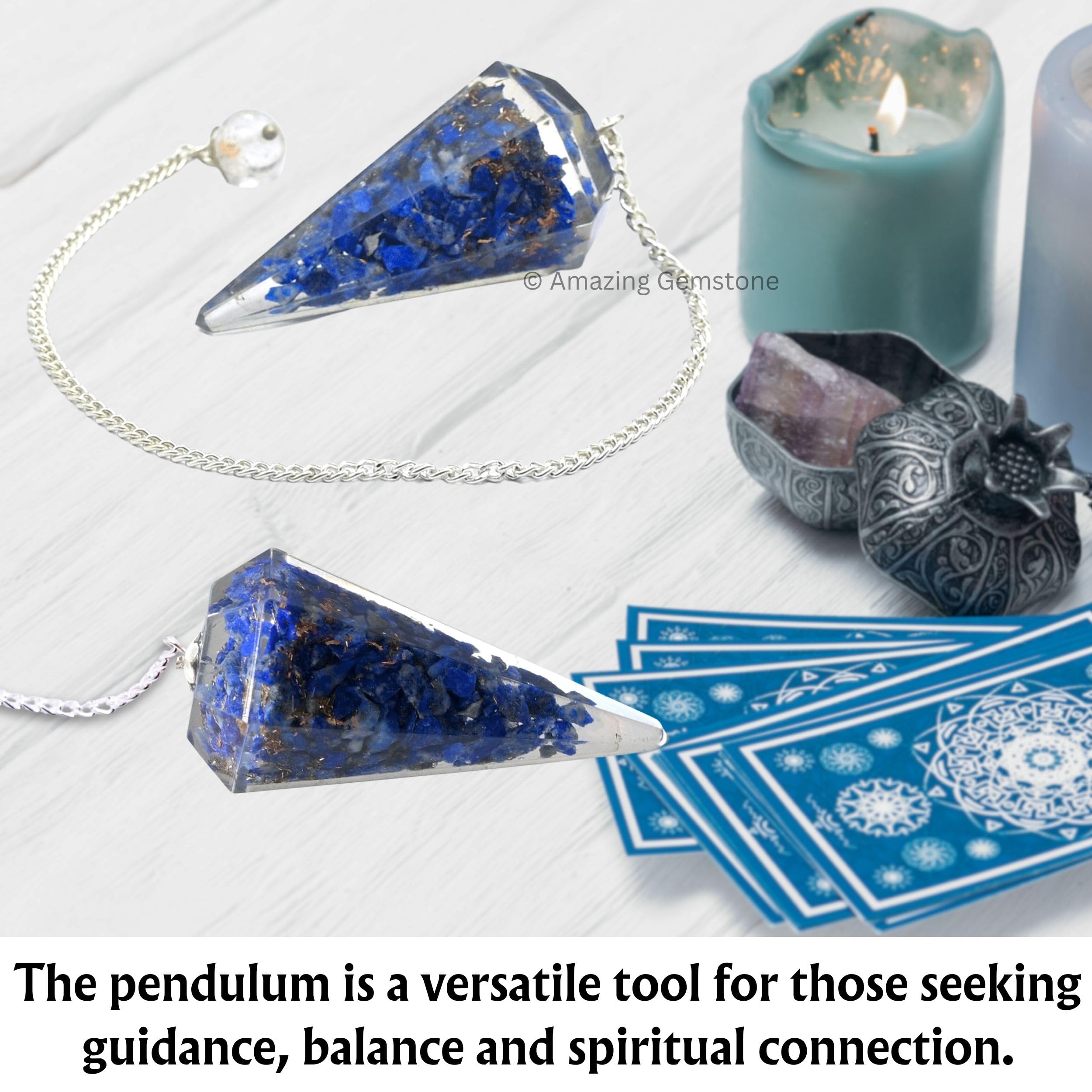 Amazing Gemstone divination tool invites connection with higher self during sessions.