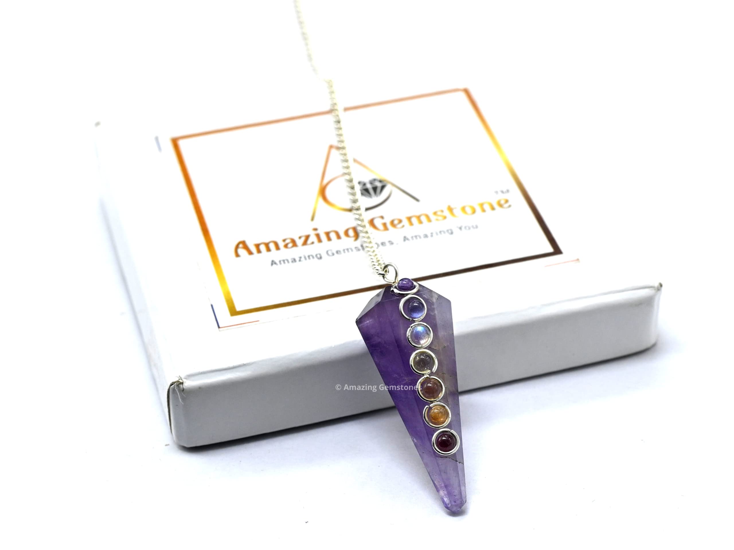 Amazing Gemstone divination pendulum supports higher self guidance