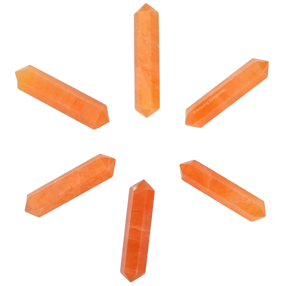 Amazing Gemstone red aventurine points ideal for DIY crafts and decorative projects.