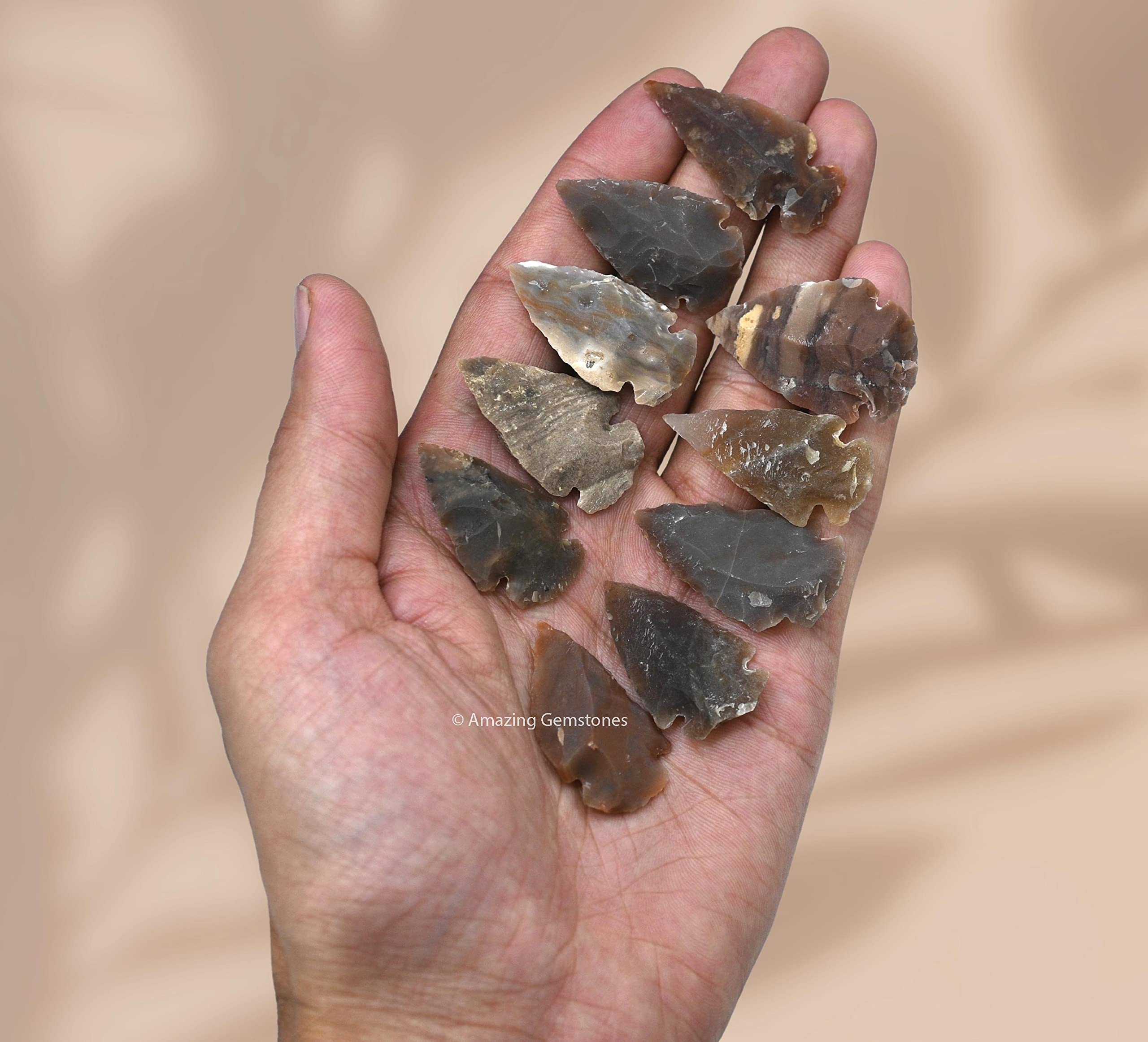 Rugged jasper arrowheads for craft projects and gemstone collections.
