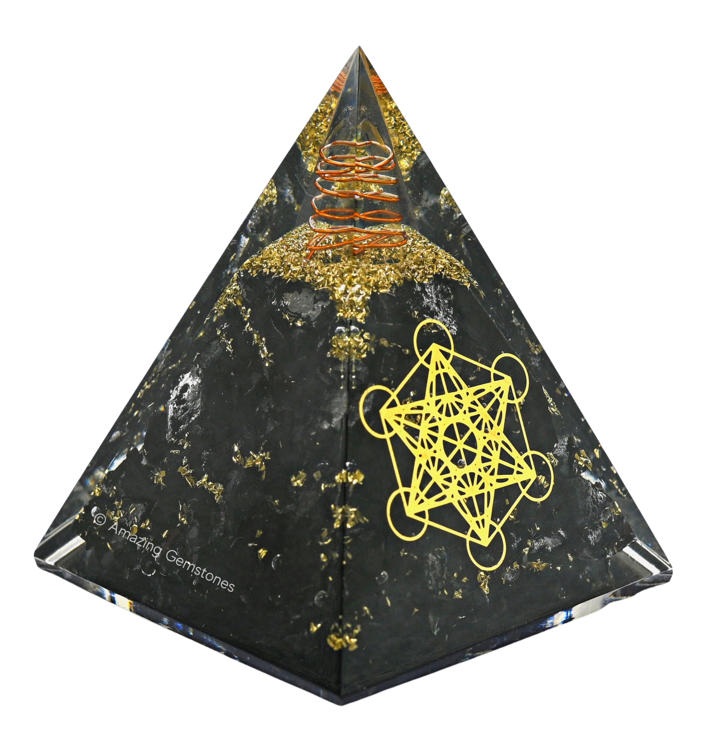Amazing Gemstone Energy pyramid suitable for home or office environments.
