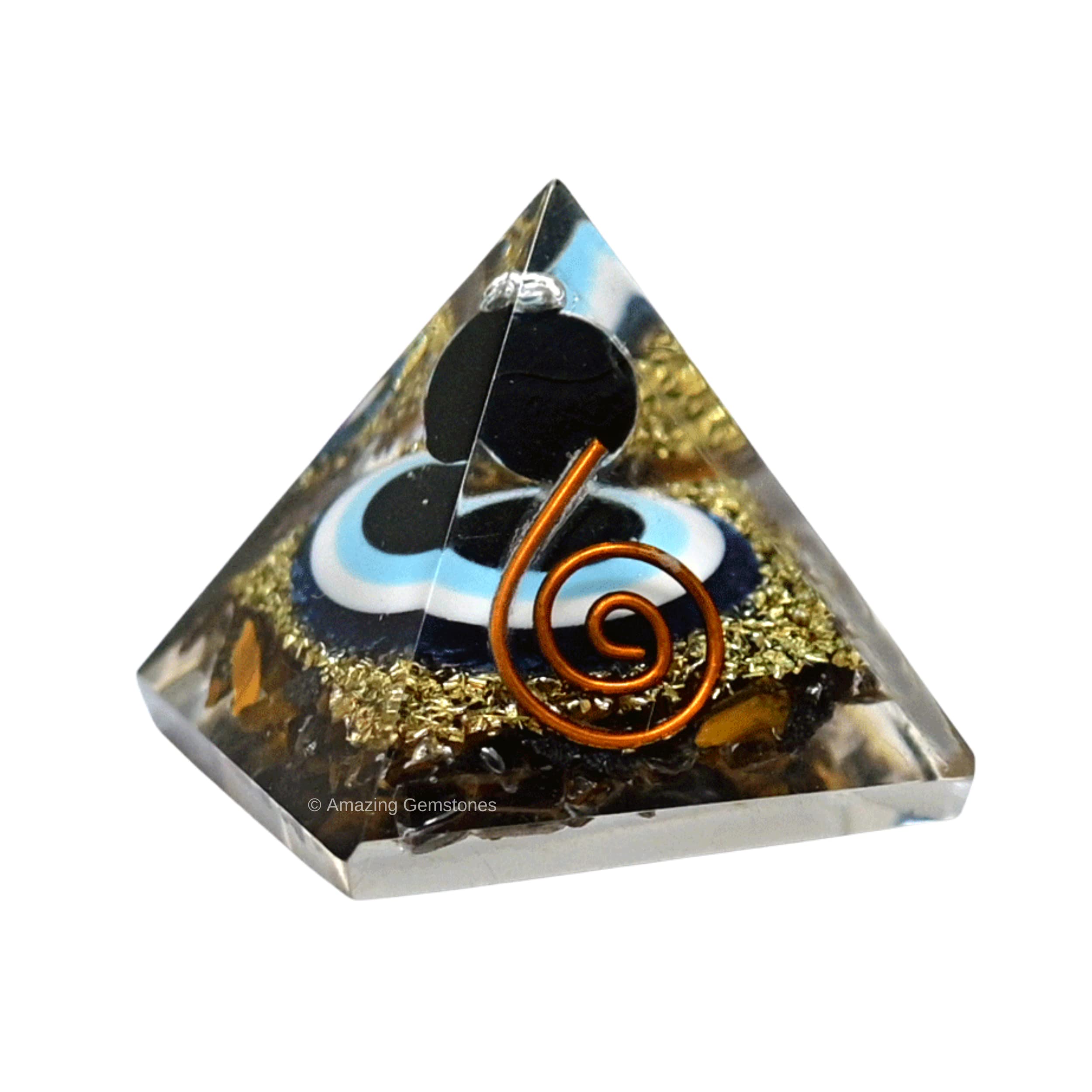 Amazing Gemstone evil eye symbol accent adds meaning.
