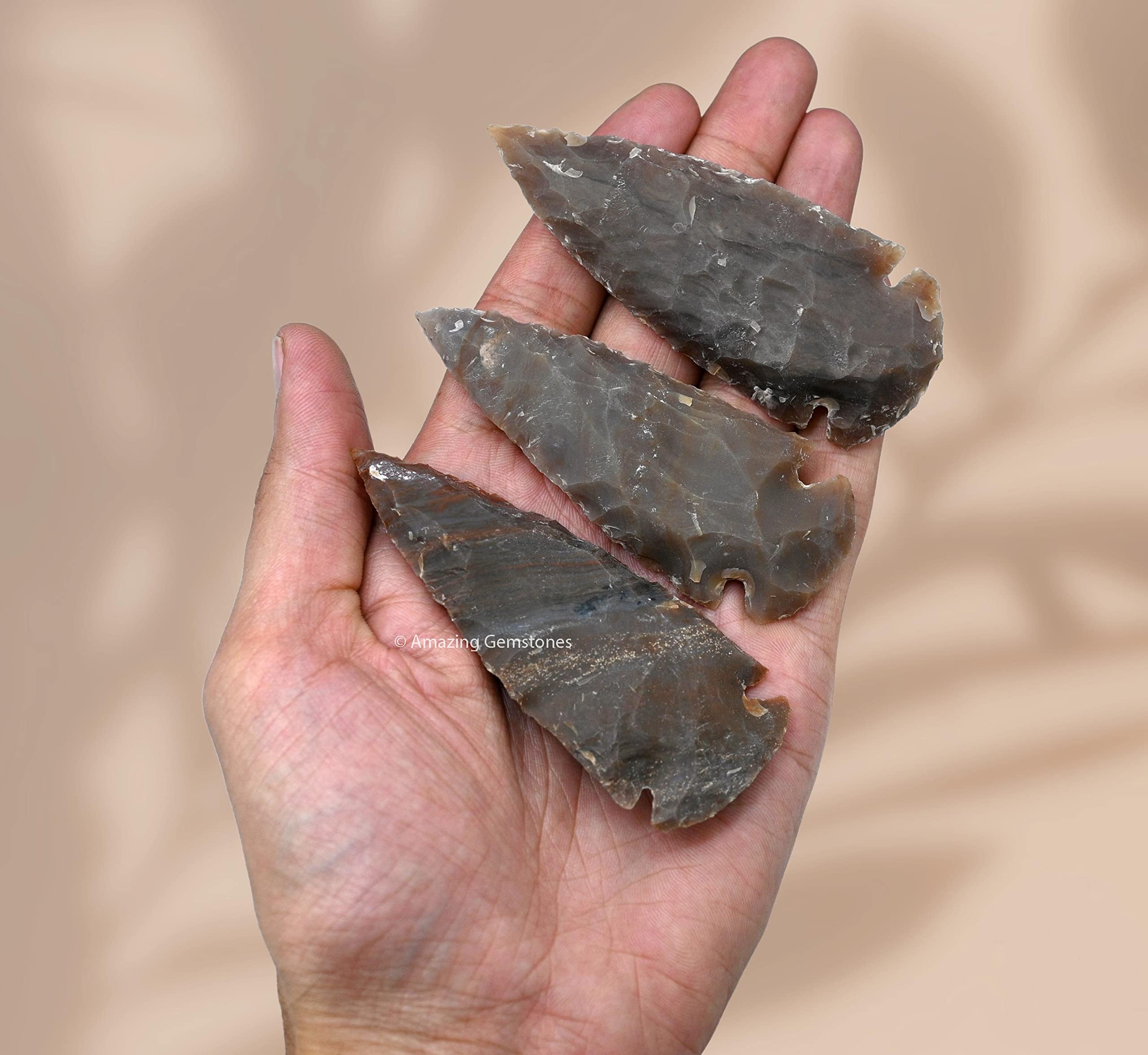 Three to four inch arrowheads from Amazing Gemstone ready for crafts