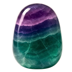 Amazing Gemstone fluorite polished rocks display vibrant color bands for focus
