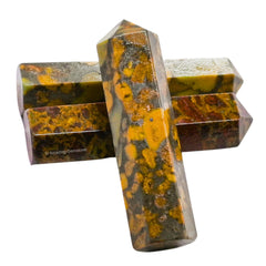 Amazing Gemstone Fruit Jasper crystal point with certificate of authenticity for trusted purchases.