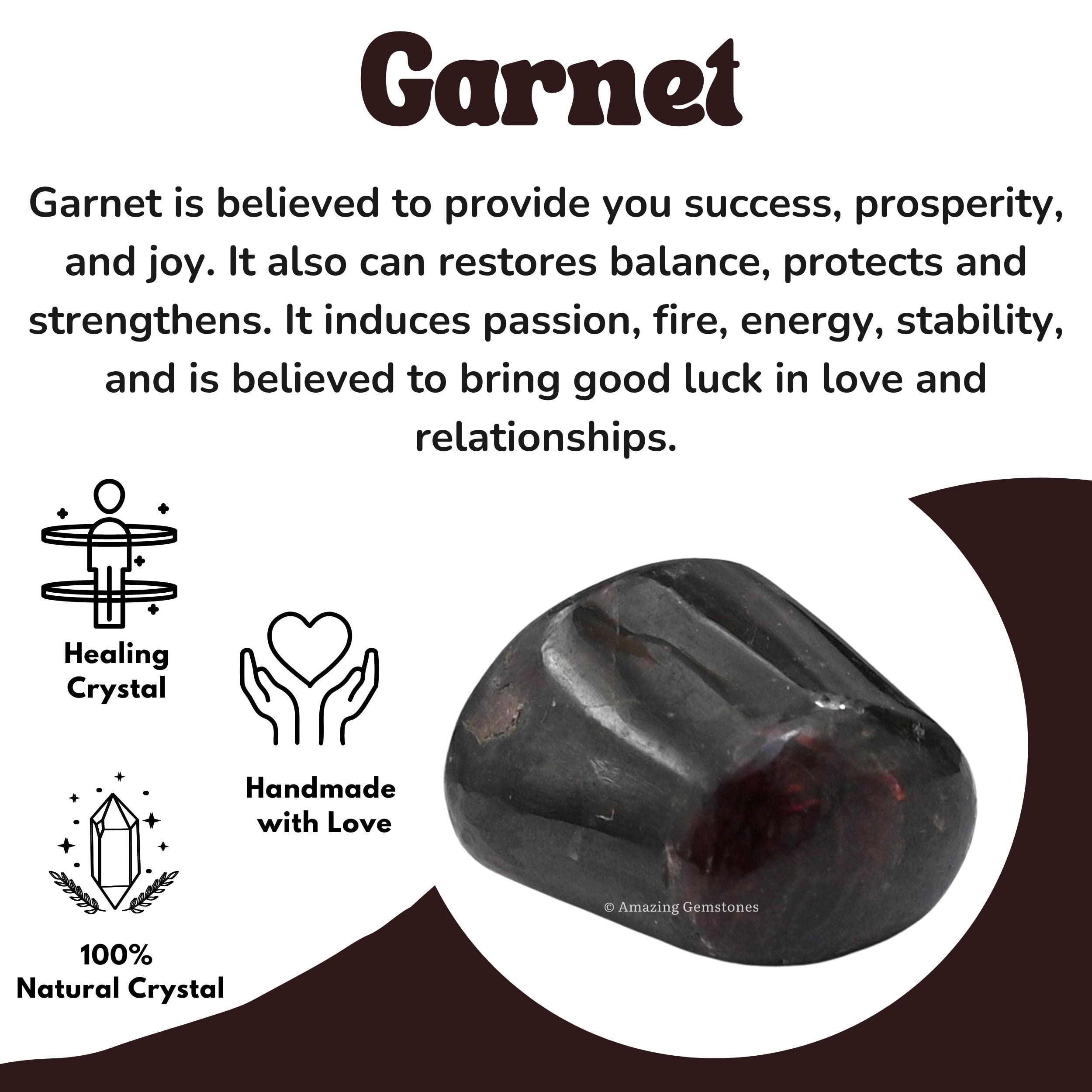 Amazing Gemstone Garnet crystal sets enhance healing stones collections