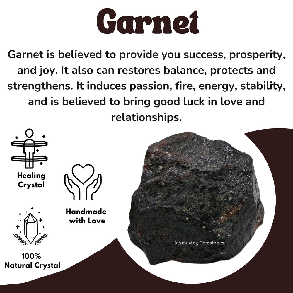 Amazing Gemstone Garnet velvet bag packaging for gifting and storage.