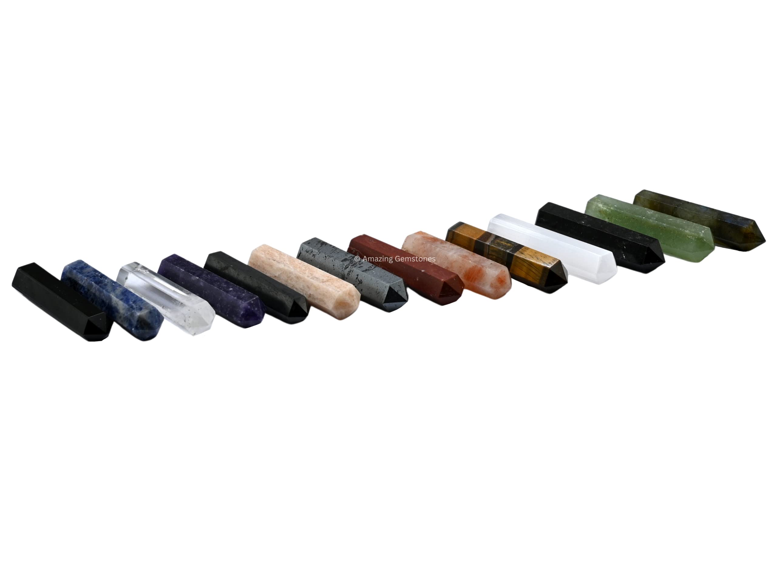Amazing Gemstone gift-ready pouch enhances presentable crystal sets.