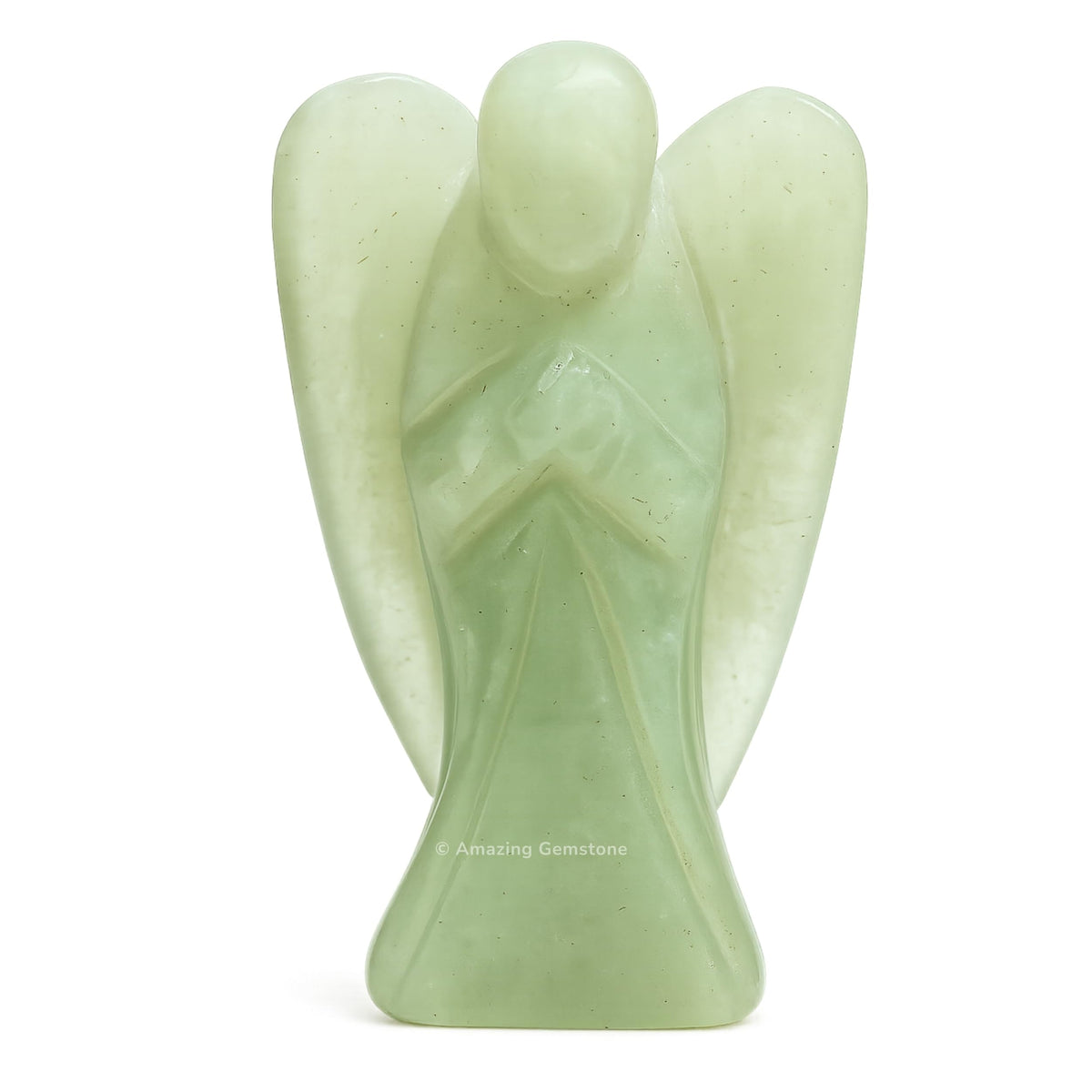 Amazing Gemstone Green Aventurine Angel 3in, protective pocket guardian you can hold