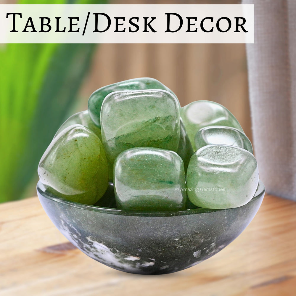Amazing Gemstone green aventurine display stones with soft shimmer