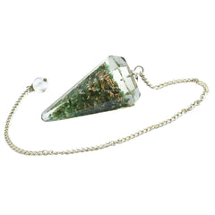 Amazing Gemstone pendulum chain with Clear Quartz bead enhances rituals