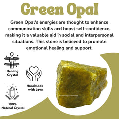 Amazing Gemstone Green Opal close-up highlights natural color and texture