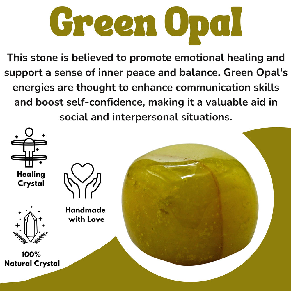 Amazing Gemstone Green Opal gemstone collection arranged in a neat bundle.