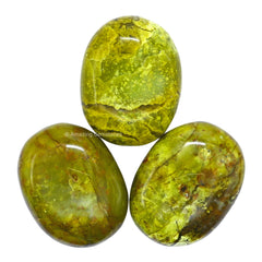 Amazing Gemstone Green Opal Palm Stone in gift box emphasizing artisanal craftsmanship