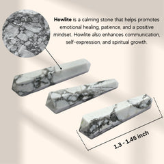 Amazing Gemstone Howlite wand offers a cool touch for meditation
