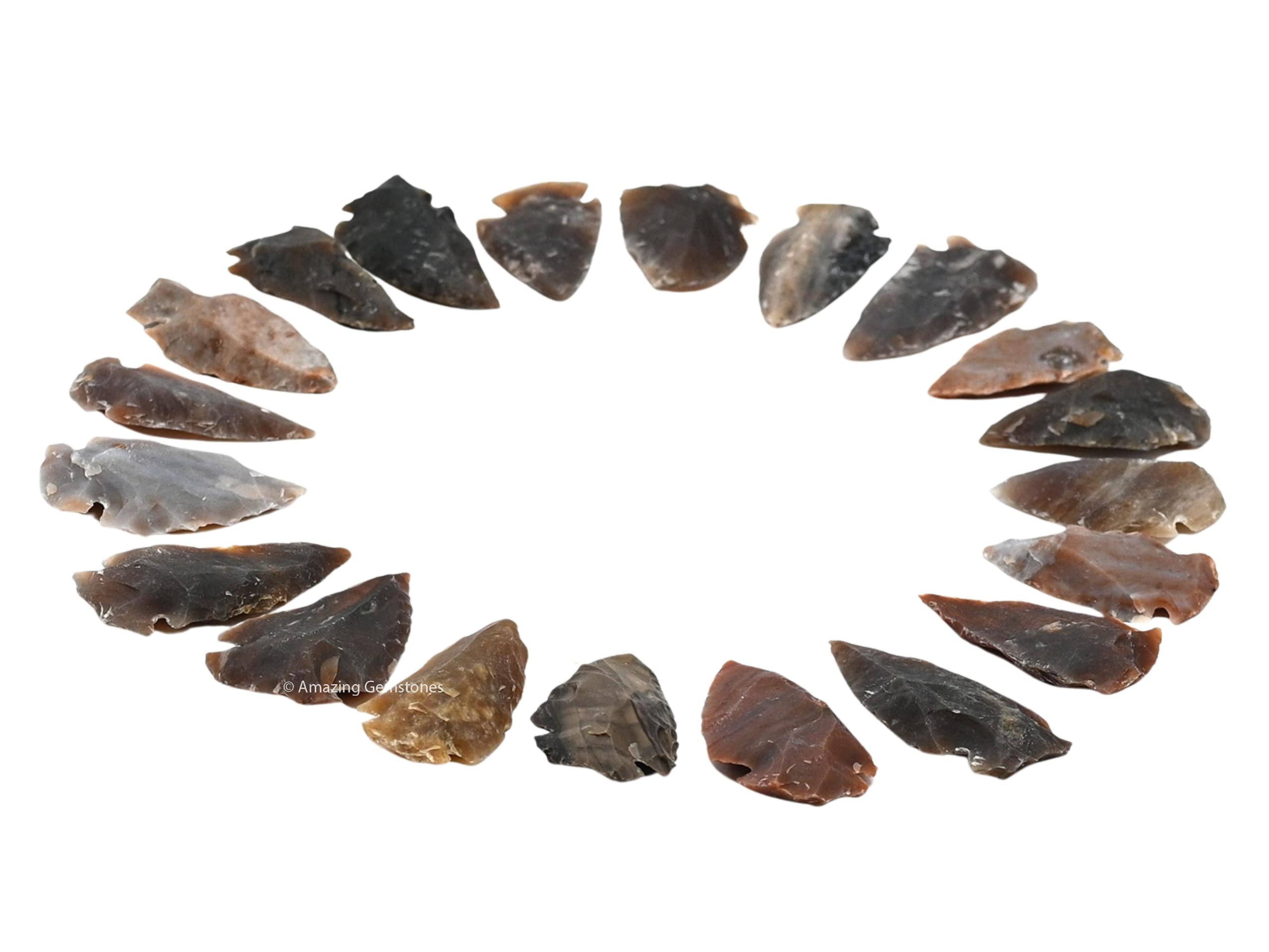 Close-up of jasper arrowhead 1 to 1.5 inches showing natural texture for DIY designs.