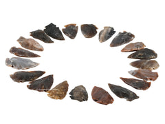 Close-up of jasper arrowhead 1 to 1.5 inches showing natural texture for DIY designs.