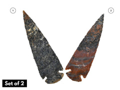Amazing Gemstone jasper arrowhead pair ideal for nature-inspired decor