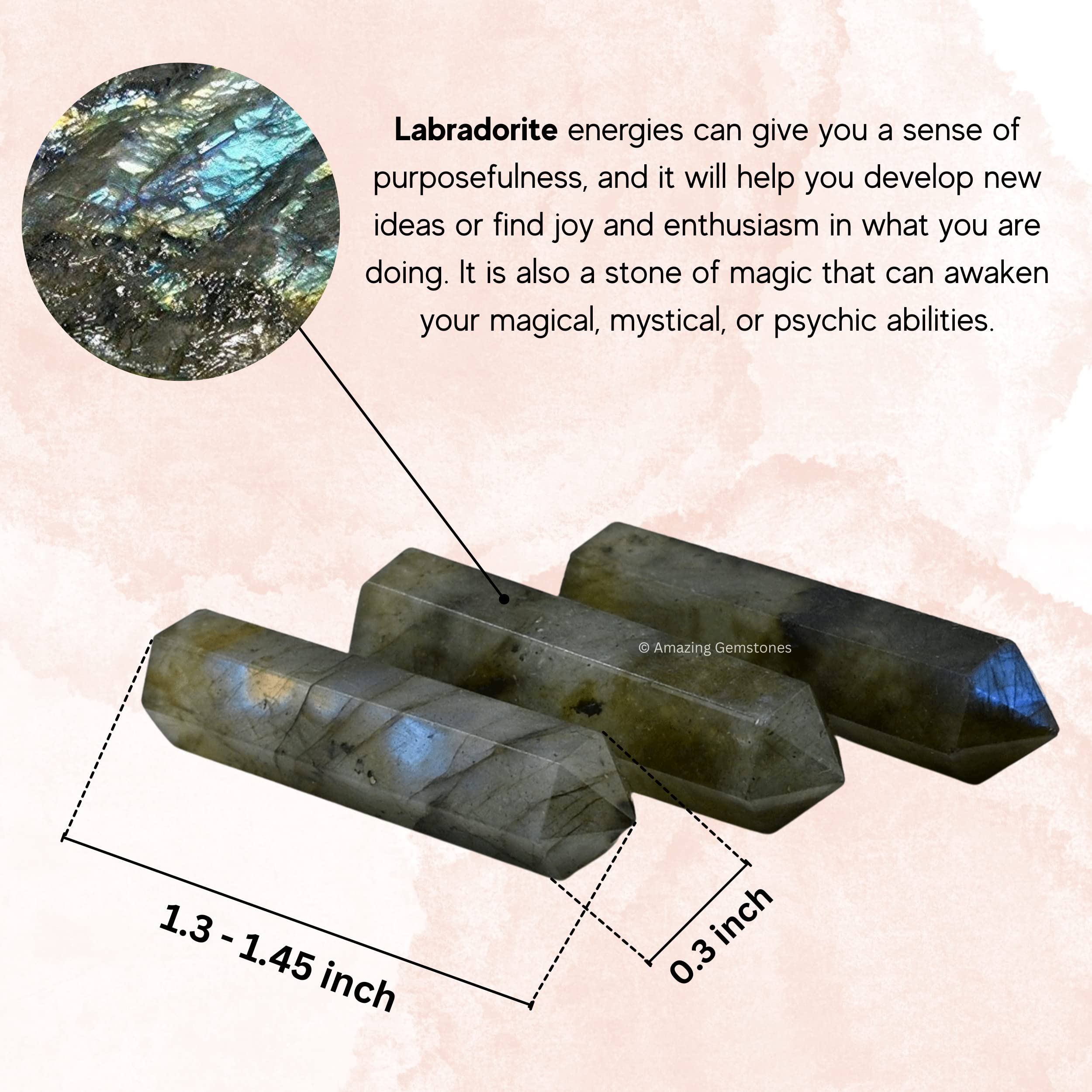 Amazing Gemstone Labradorite certificate of authenticity for trusted purchases.