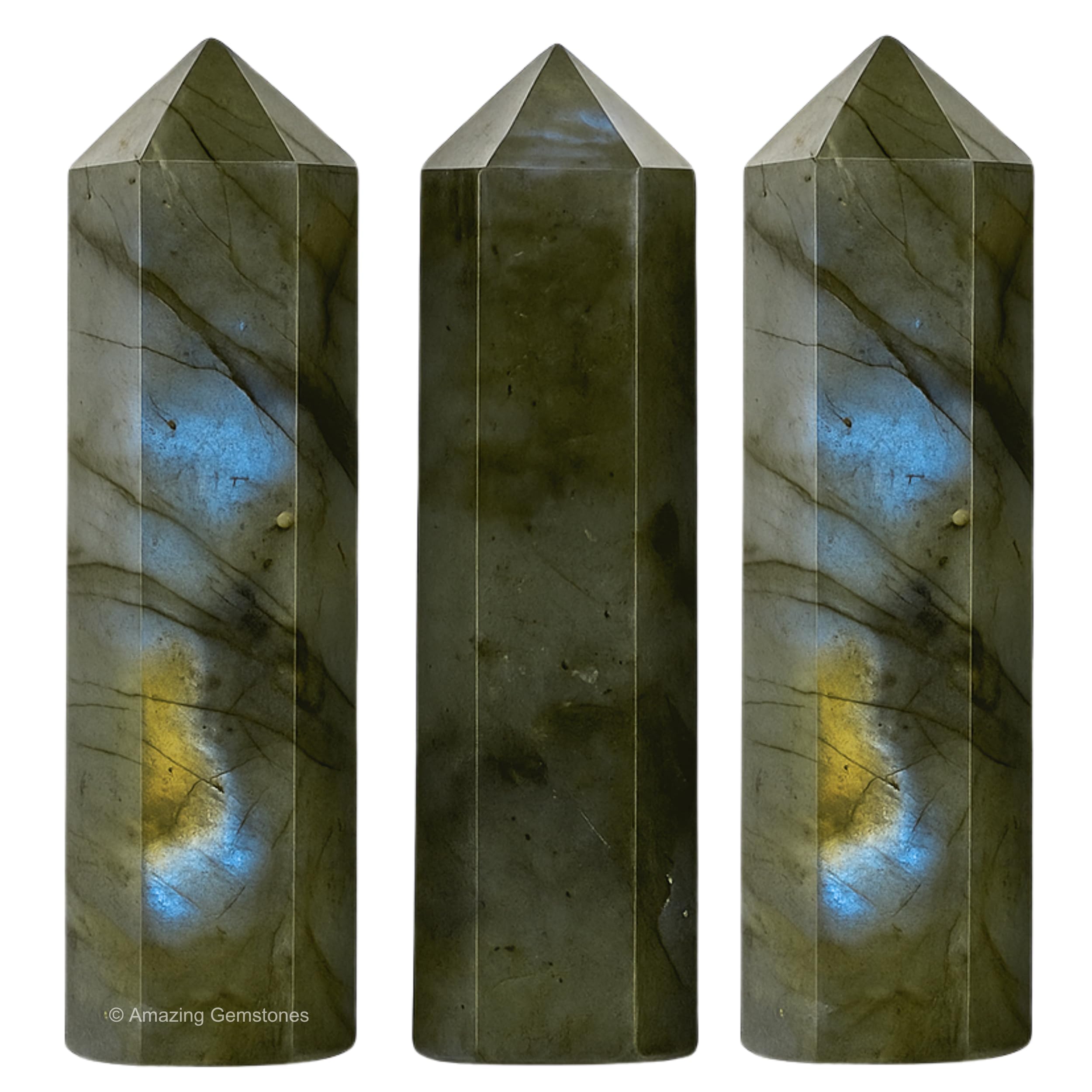 Amazing Gemstone Labradorite crystal grid shot for energy alignment and focus.