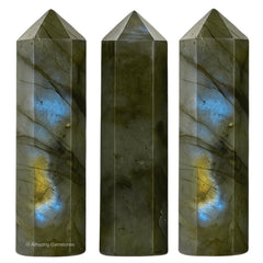 Amazing Gemstone Labradorite crystal grid shot for energy alignment and focus.