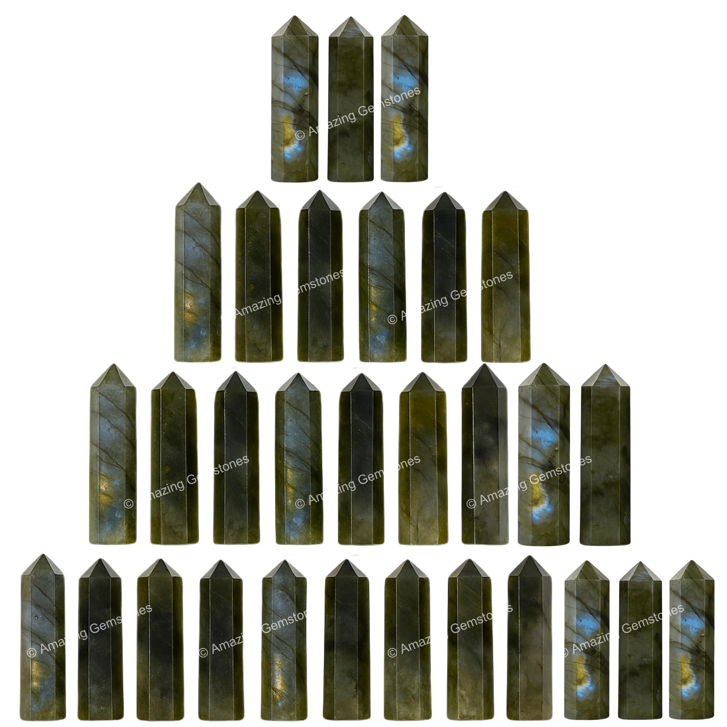 Amazing Gemstone Labradorite point closeup for crafting and chakra balancing inspiration.