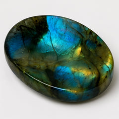 Amazing Gemstone Labradorite thumb worry stone for grounding during meditation