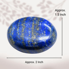 Amazing Gemstone lapis lazuli palm stone with velvet pouch