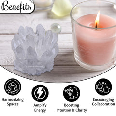Natural crystal beauty for desk or altar setups.