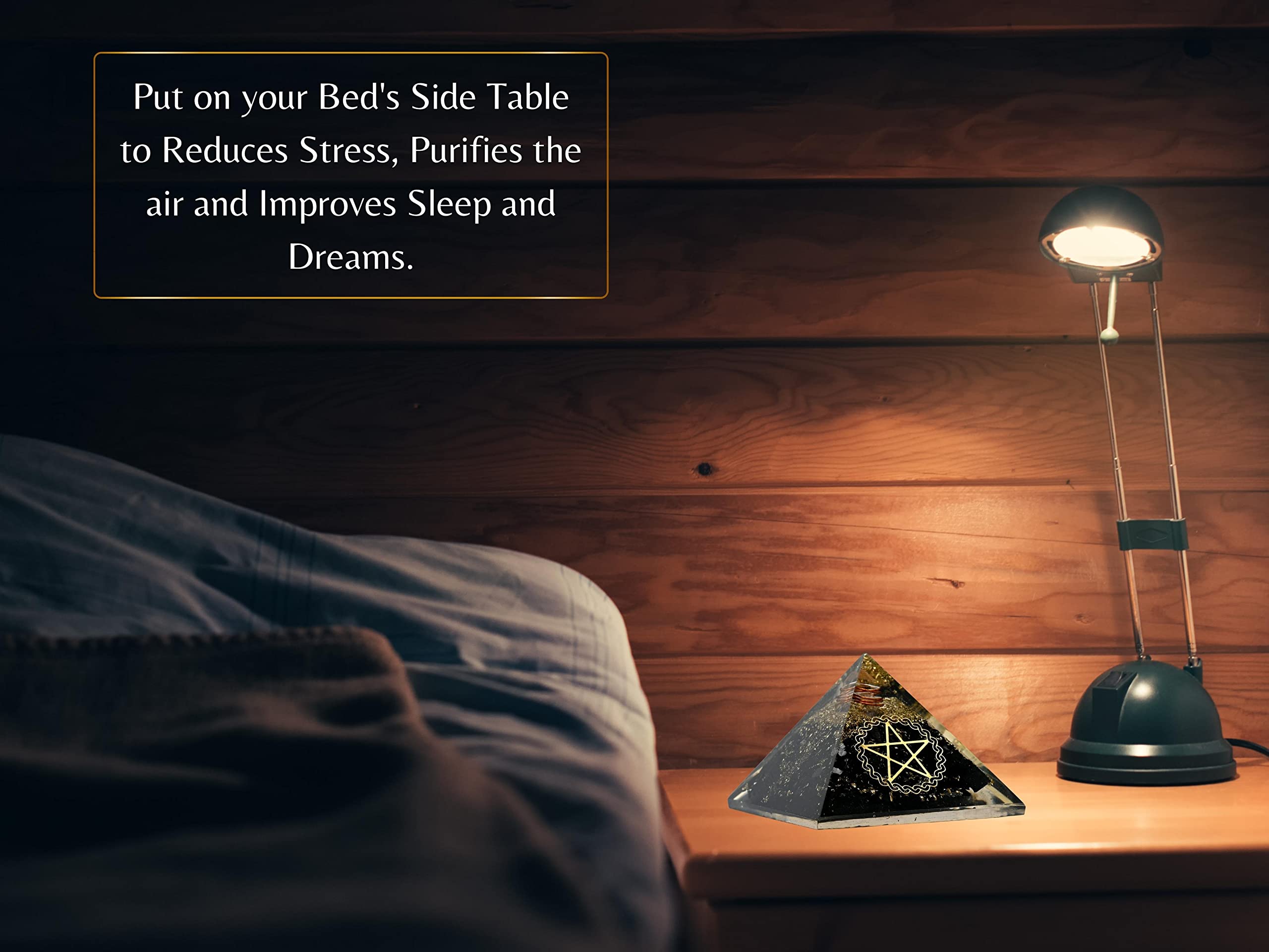 Amazing Gemstone Large Orgone Pyramid gift box offers a ready-to-gift option.