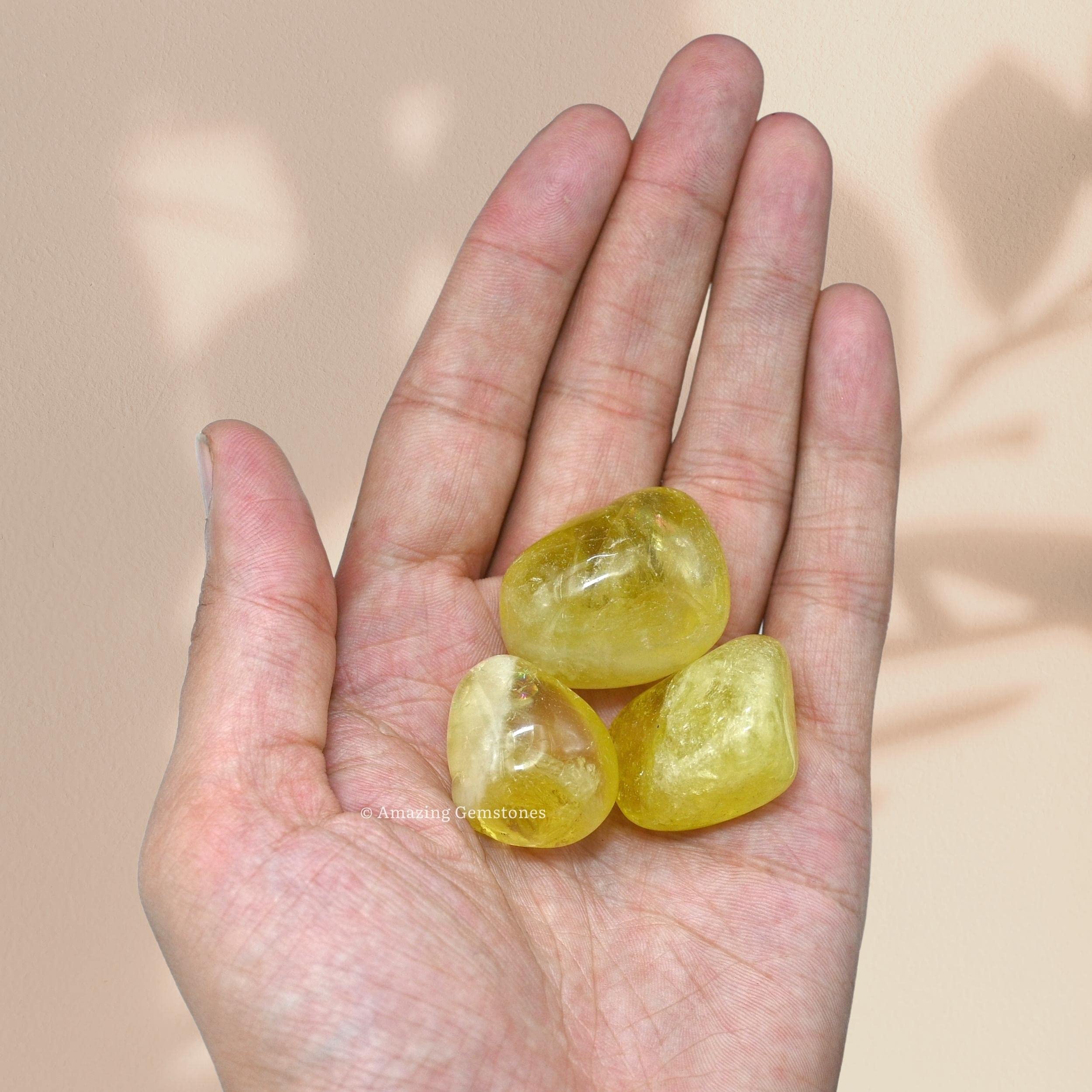 Amazing Gemstone lemon quartz meditation crystal aiding focus during practice