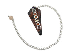 Amazing Gemstone pendulum on chain with Clear Quartz bead enhances ritual ambiance