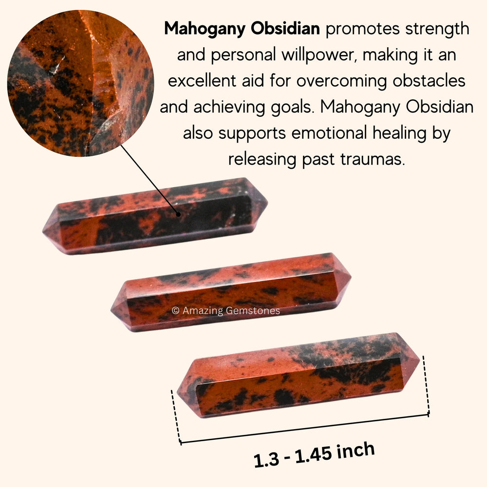 Amazing Gemstone mahogany obsidian crystal point in velvet pouch makes a thoughtful gift