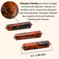 Amazing Gemstone mahogany obsidian crystal point in velvet pouch makes a thoughtful gift