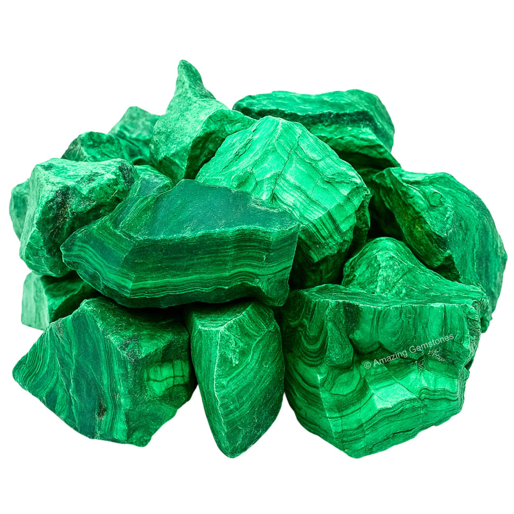 Amazing Gemstone Malachite with certificate of authenticity for crafts.