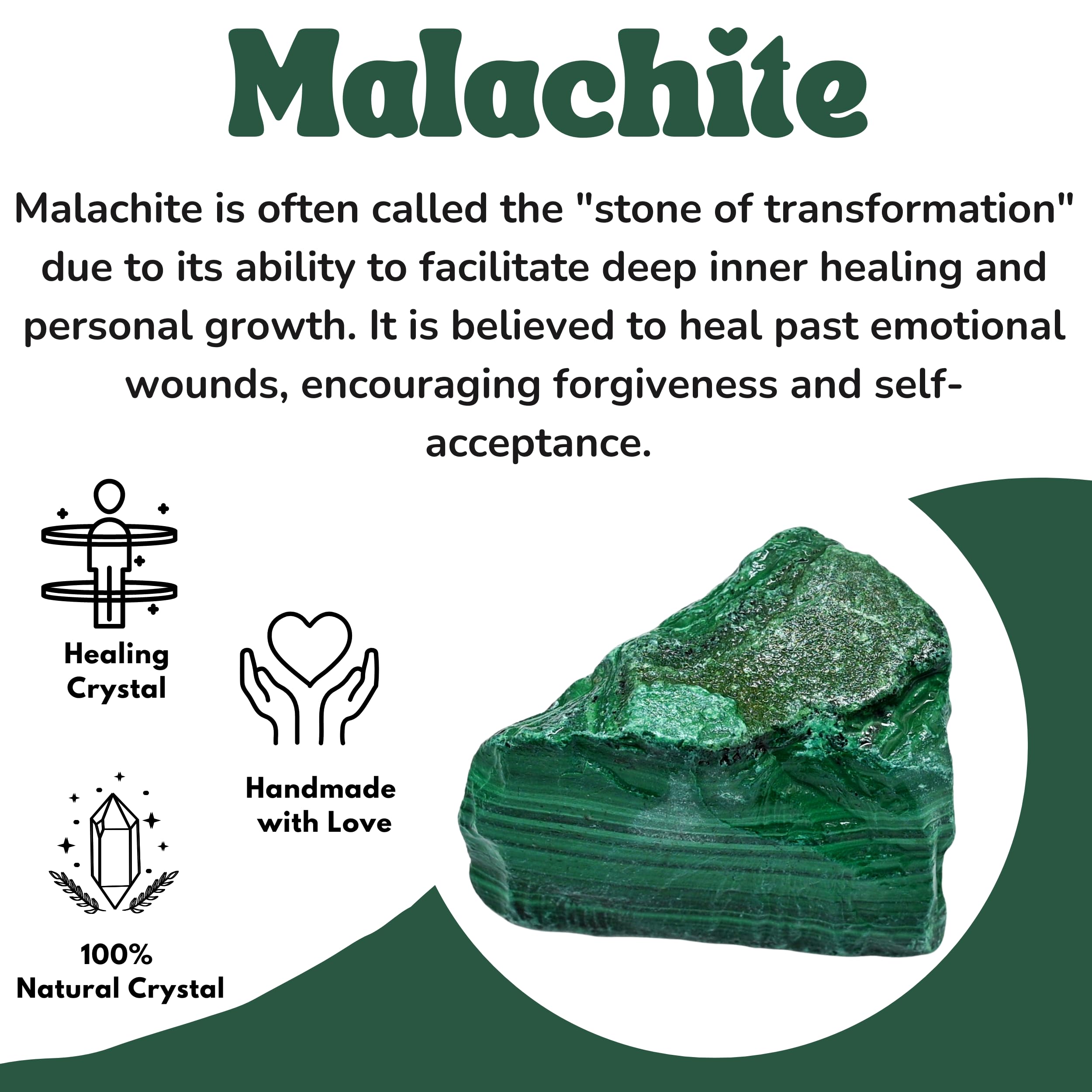 Amazing Gemstone Malachite display piece with striking banding.