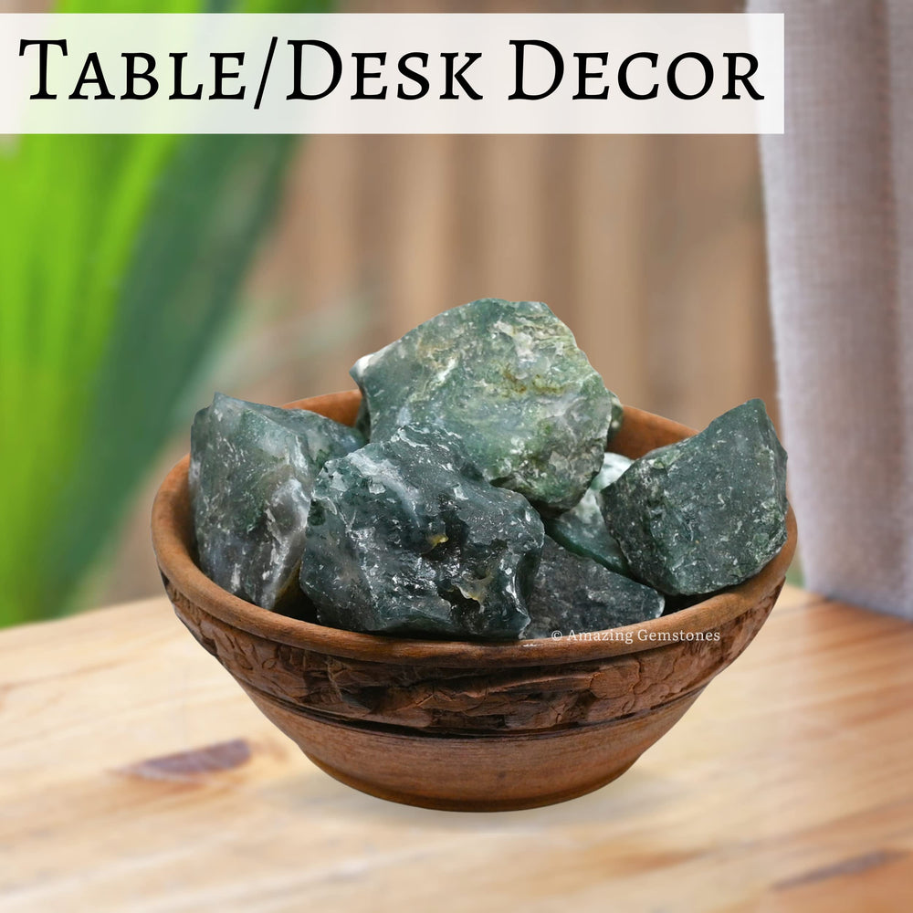 Amazing Gemstone moss agate tumbling stones idea for DIY crafts and meditation
