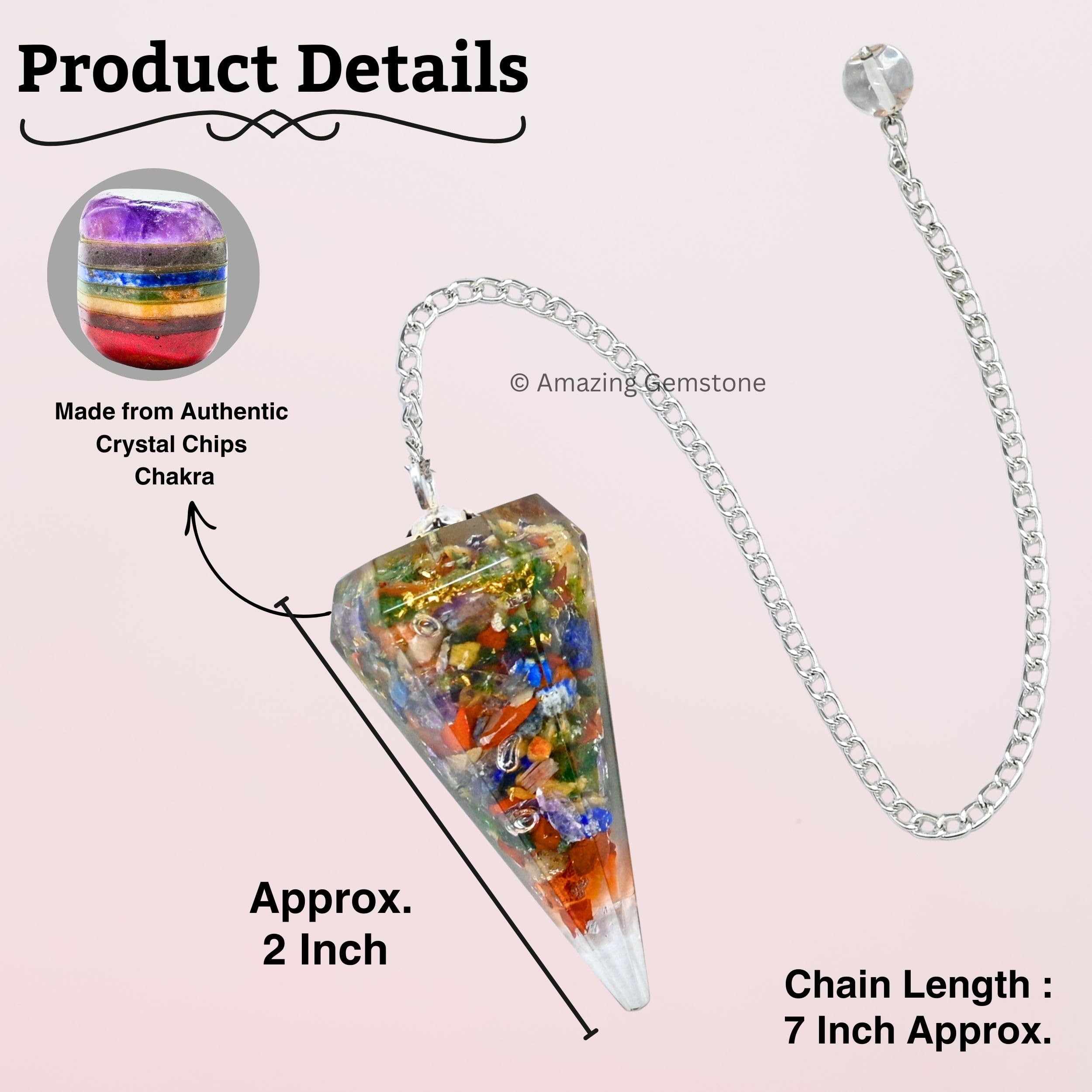 Amazing Gemstone orgone pendulum supports dowsing to locate objects