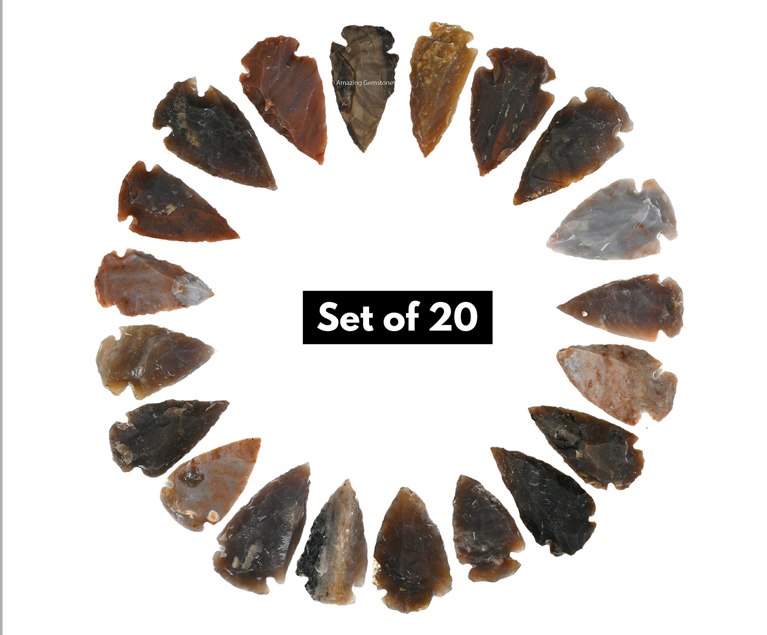 Heritage inspired arrowheads for Native American decor and display.