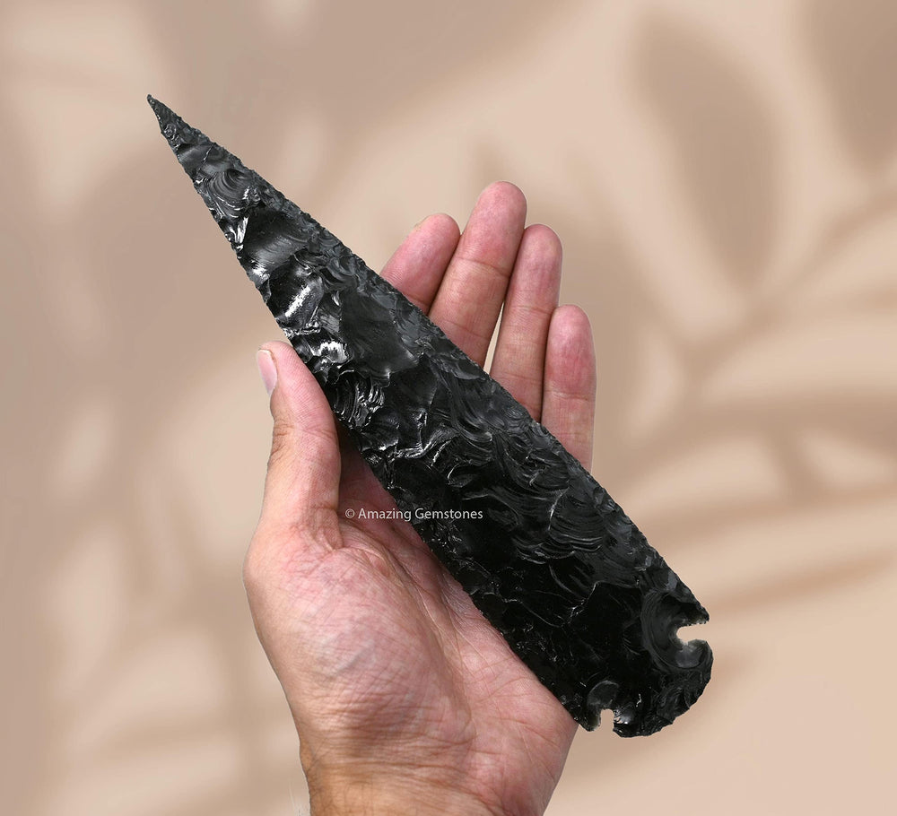 Amazing Gemstone 8-9 inch arrowhead suitable for creating unique components in jewelry.